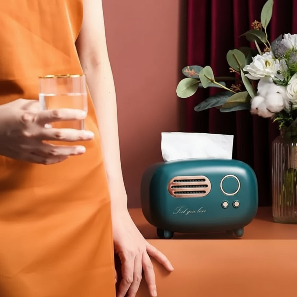Vintage Radio Box Tissue Holder